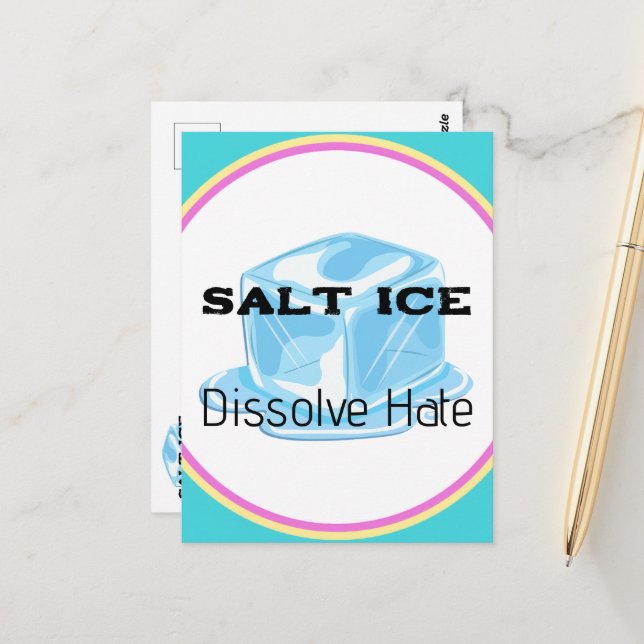 Carte Postale Salt Ice Sticker (Devant/Arrière en situation)