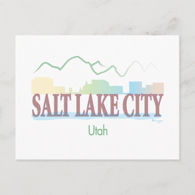 Carte Postale Salt Lake City,Utah (Devant)