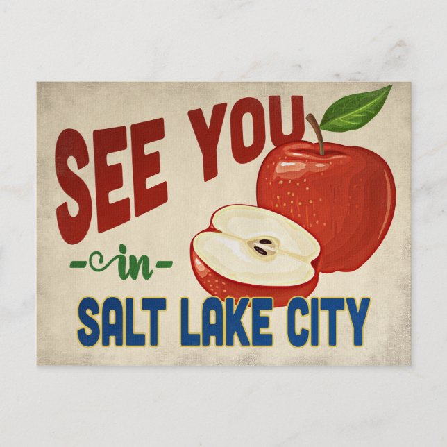 Carte Postale Salt Lake City Utah Apple - Vintage voyage (Devant)