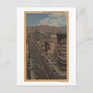 Carte Postale Salt Lake City, Utah - Vue sur Main St.
