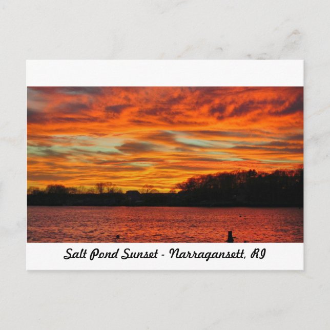 Carte Postale Salt Pond Narragansett Rhode Island (Devant)