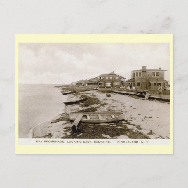 Carte Postale Saltaire, Fire Island, New York Vintage (Devant)