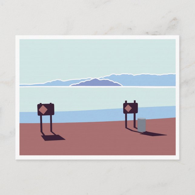 Carte postale Salton Sea et Mount Rollo (Devant)