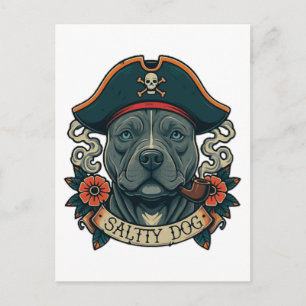Carte Postale Salty Dog Pitbull
