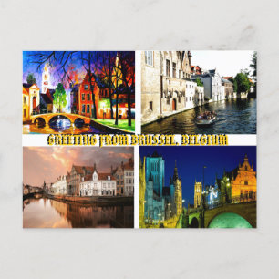 Carte Postale SALUT DE BRUSSEL BELGIQUE BYMojisola A Gbadamo