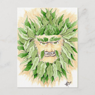 Carte Postale salut de l'homme vert