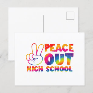 Carte Postale Salut les ados Tie Dye Dernier jour d'école