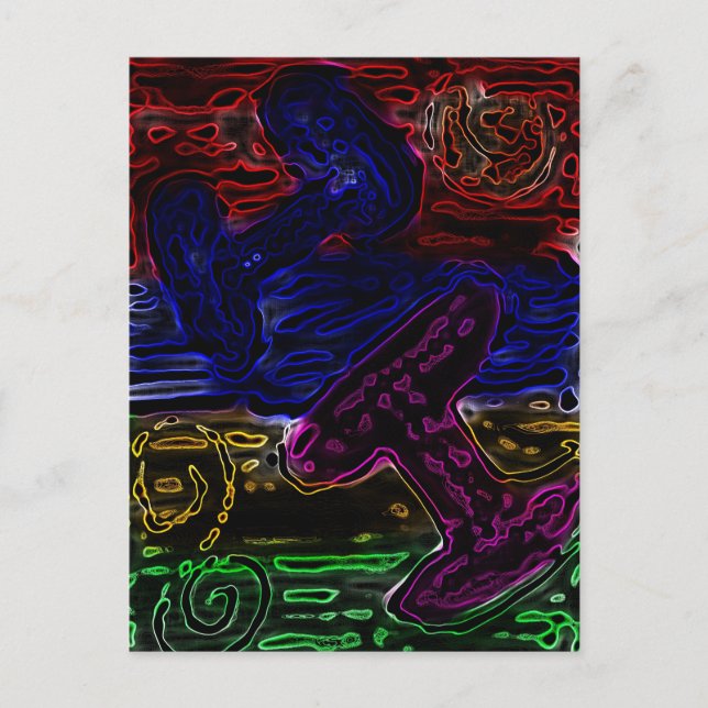 Carte Postale Salut Neon (Devant)