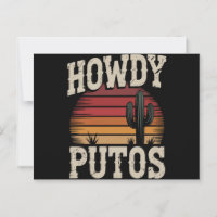 Salut Putos Cactus Drôle Rétro Vintage