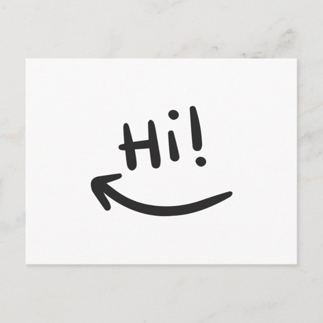 Carte Postale Salut souriant (Devant)