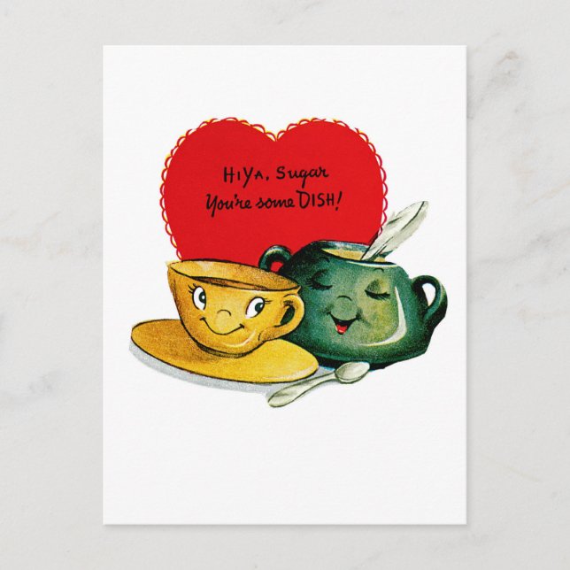 Carte Postale Salut Ya Sugar, Tu es un Plat ! (Devant)