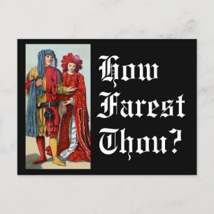 Carte Postale Salutation amusante Comment Farest-ce que vous cos