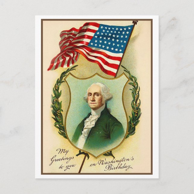Carte Postale Salutation d'anniversaire de Washington (Devant)