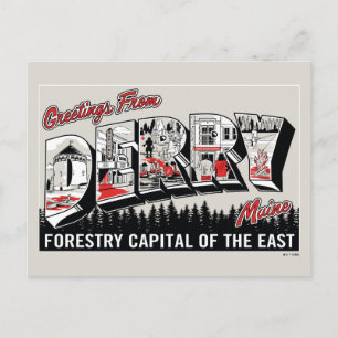 Carte Postale Salutation de Derry Maine