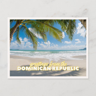 Carte Postale Salutation de la plage tropicale de la République 
