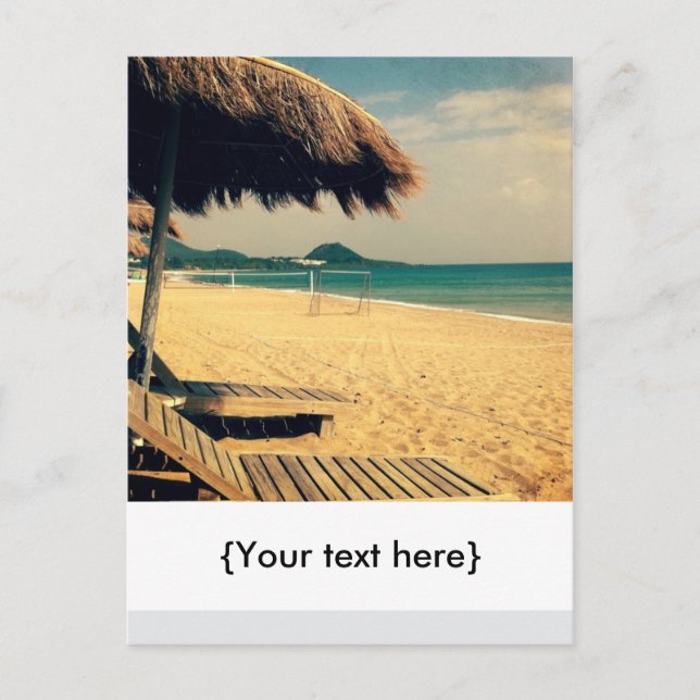 Carte Postale Salutation de plage d'été (Devant)