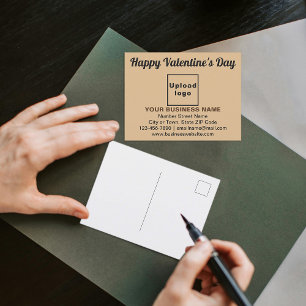 Carte Postale Salutation de Saint-Valentin pour la lumière Brown