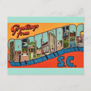 Carte Postale Salutation de Spartanburg SC