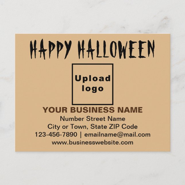 Carte Postale Salutation d'Halloween d'affaires sur la lumière B (Devant)