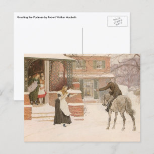 Carte Postale Salutation du facteur par Robert Walker Macbeth