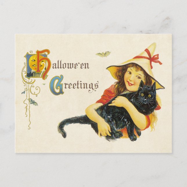 Carte Postale Salutation Hallowe'en (Devant)