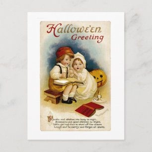 Carte Postale Salutation Halloween vintage