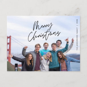 Carte Postale Salutation moderne, joyeux Noël photo de famille p