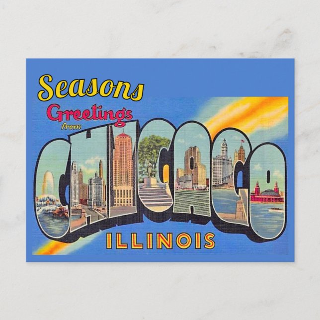 Carte Postale Salutation saisonnière de Chicago (Devant)
