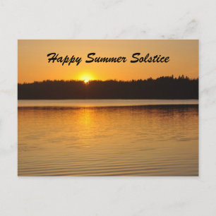 Carte Postale Salutation solstice coucher de soleil