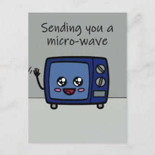 Carte Postale Salutation vous envoyant un poste-poste à micro-on