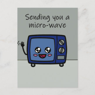 Carte Postale Salutation vous envoyant un poste-poste à micro-on