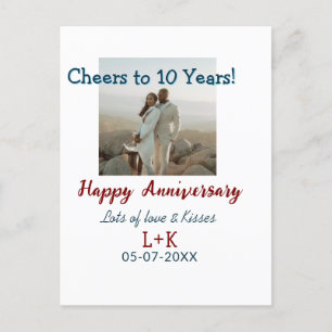 Carte Postale Salutations à 10 ans heureux anniversaire ajouter 