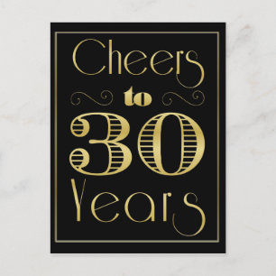 Carte Postale Salutations à 30 ans