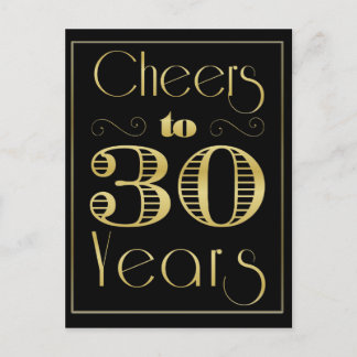 Carte Postale Salutations à 30 ans