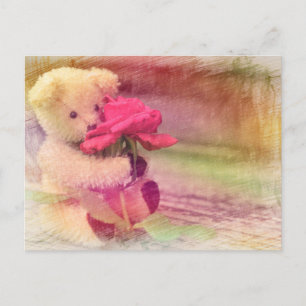 Carte Postale Salutations à Teddy Bear