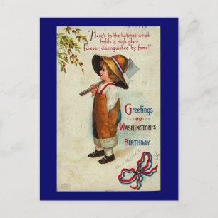 Carte Postale Salutations à Washington Anniversaire