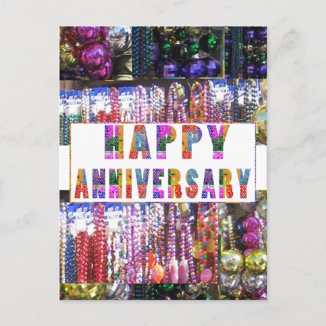 Carte Postale Salutations : Anniversaire heureux de (Devant)