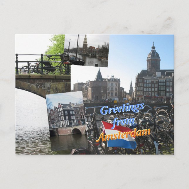 Carte Postale Salutations d'Amsterdam (Devant)