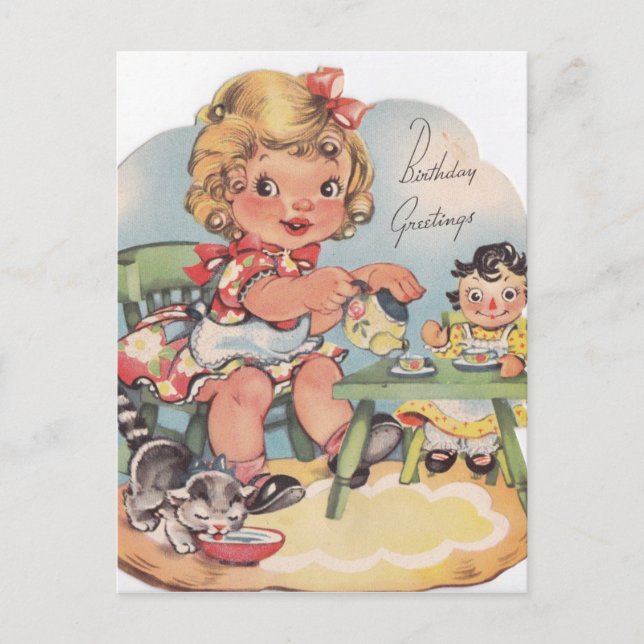 Carte Postale Salutations d'anniversaire 1948 (Devant)