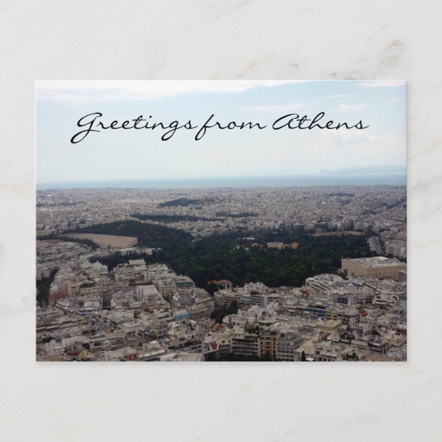 Carte Postale salutations d'athènes vista (Devant)