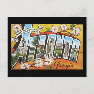 Carte Postale Salutations d'Atlanta Georgia_Vintage voyage