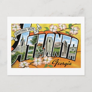 Carte Postale Salutations d'Atlanta Géorgie