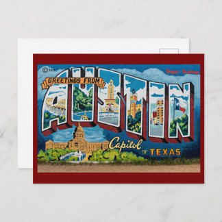 Carte Postale Salutations d'Austin, Texas