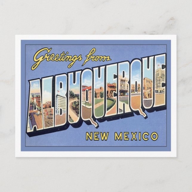 Carte Postale Salutations De Albuquerque, Nouveau-Mexique (Devant)