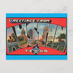 Carte Postale Salutations de Austin Texas Postcard