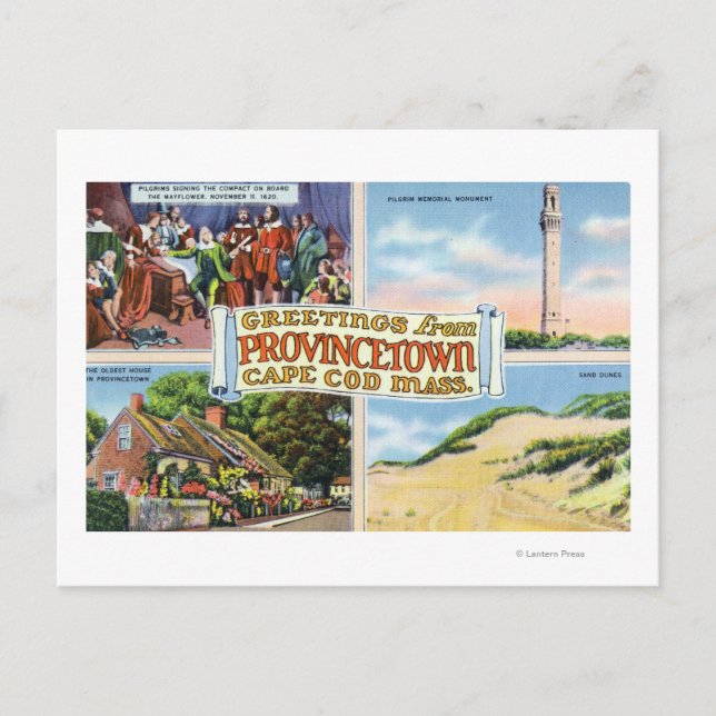 Carte Postale Salutations de avec des scènes Pittoresques (Devant)