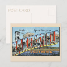Salutations de Bakersfield, Californie Vintage