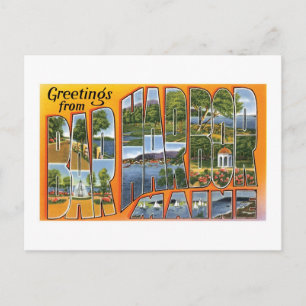 Carte Postale Salutations de Bar Harbour, Maine !