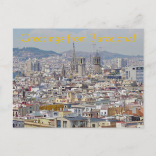 Carte Postale Salutations de Barcelone !