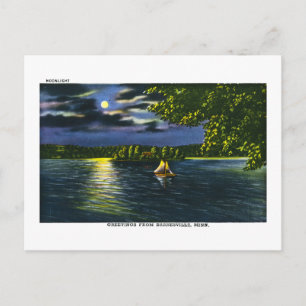 Carte Postale Salutations de Barnesville, Minnesota - Lune